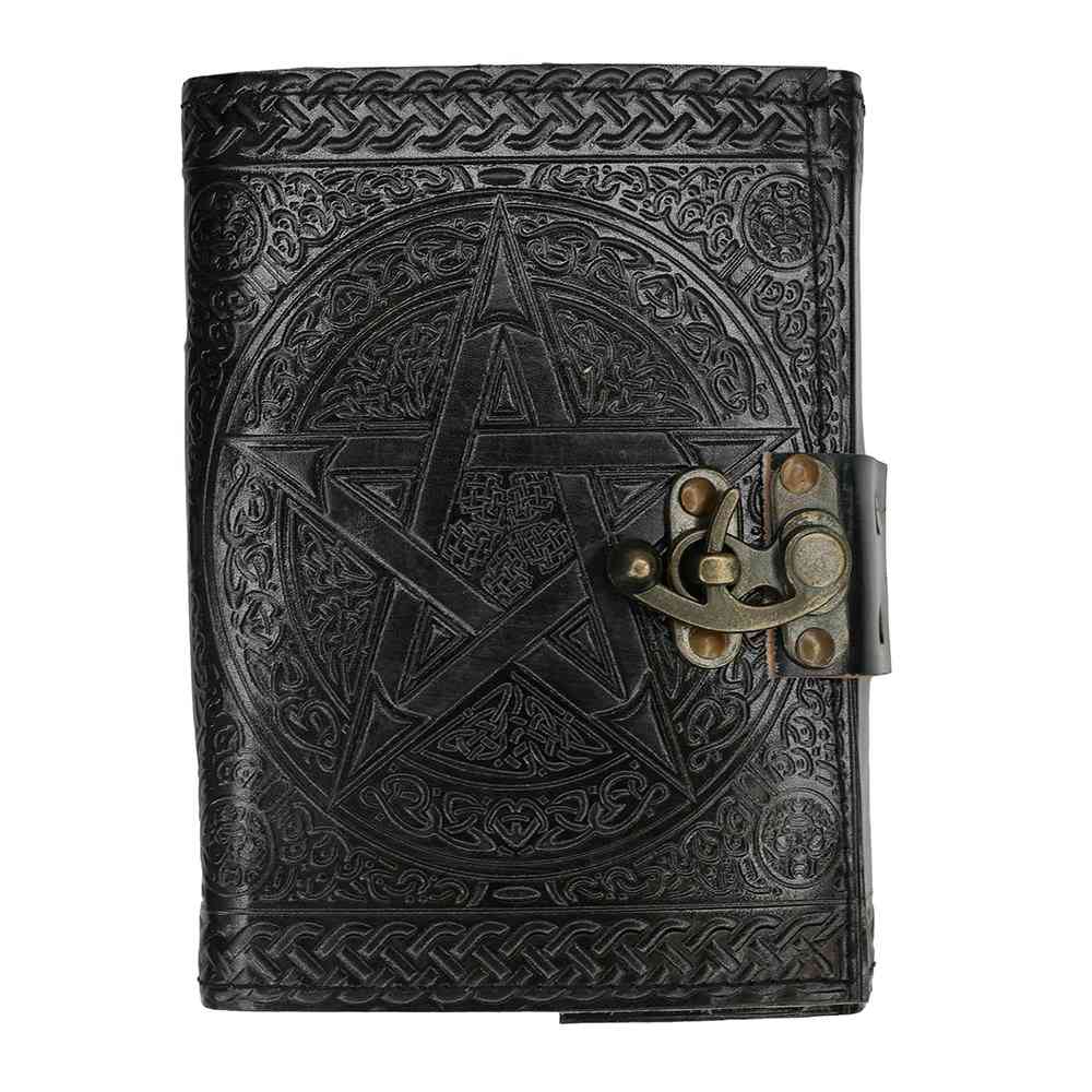 Something Different - Pentagram Leather Journal - Black